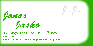 janos jasko business card